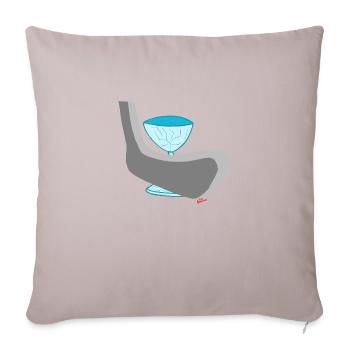The fragile - Sofa pillowcase 17,3'' x 17,3'' (45 x 45 cm) - light taupe - Front