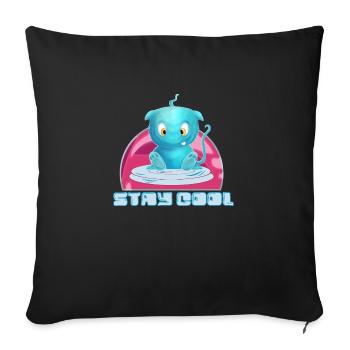 L’ours polaire reste frais et doux - Housse de coussin décorative 45 x 45 cm - noir - Devant