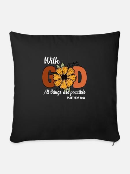 Kirche Religion Katholik katholisch Jesus Christus - Sofakissenbezug 45 x 45 cm - Schwarz