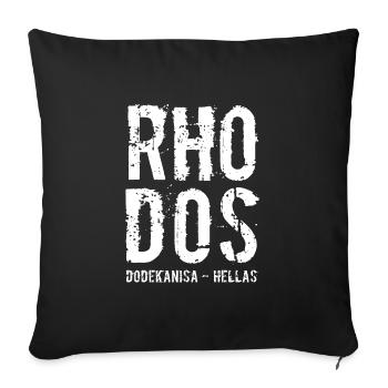Island of Rhodes, Greece, Mediterranean Sea, Aegean Sea - Sofa pillowcase 17,3'' x 17,3'' (45 x 45 cm) - black - Front