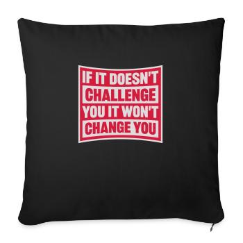 Séance d’entraînement Fitness Motivation Citation - Housse de coussin décorative 45 x 45 cm - noir - Devant