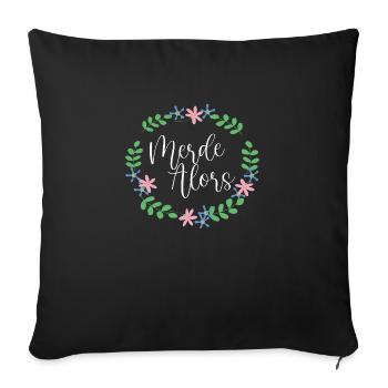 then - humor - Sofa pillowcase 17,3'' x 17,3'' (45 x 45 cm) - black - Front