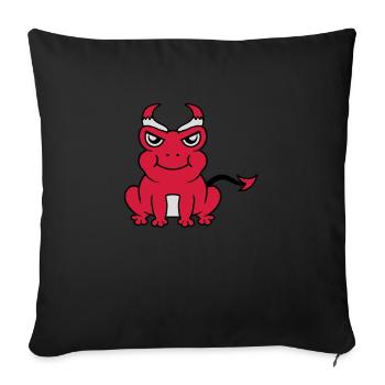 Devil Horns Frog Demon - Sofa pillowcase 17,3'' x 17,3'' (45 x 45 cm) - black - Front