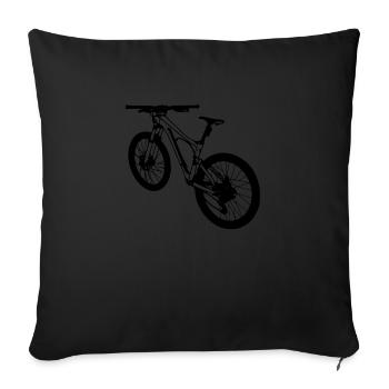 Vélo VTT Illustration Vector Cadeau - Housse de coussin décorative 45 x 45 cm - noir - Devant