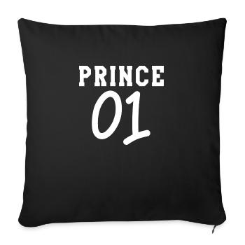 Prince 01 das Küken der Familie - Sofakissenbezug 45 x 45 cm - Schwarz - Vorne