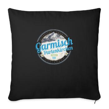 Garmisch Partenkirchen Bayern Alpen Deutschland - Sofakissenbezug 45 x 45 cm - Schwarz - Vorne
