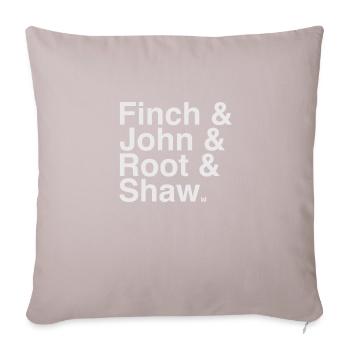 POI white - Sofa pillowcase 17,3'' x 17,3'' (45 x 45 cm) - light taupe - Front