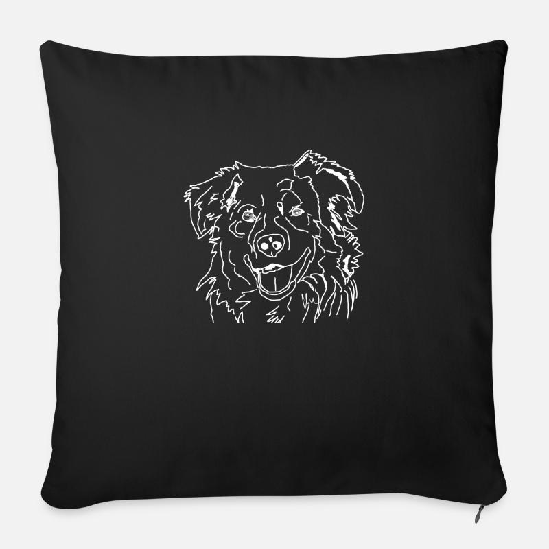 Australian Shepherd - Sofakissenbezug 45 x 45 cm - Schwarz