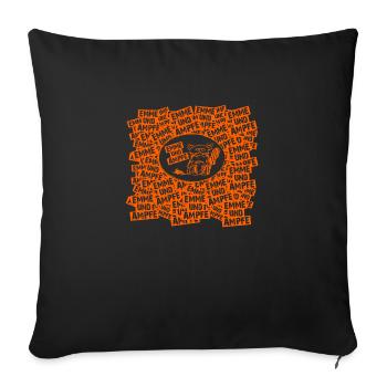 EMMEUNDAMPFE STICKERBOMB - Orange - Housse de coussin décorative 45 x 45 cm - noir - Devant