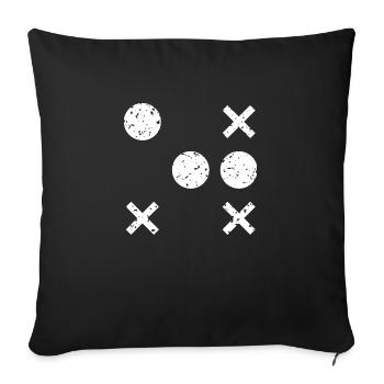 Tic Tac Toe Retro - Sofa pillowcase 17,3'' x 17,3'' (45 x 45 cm) - black - Front