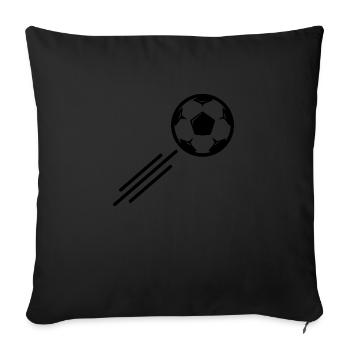 Fußball Soccer - Sofakissenbezug 45 x 45 cm - Schwarz - Vorne