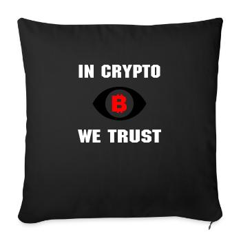 Bitcoin Trading Crypto Aktien - Sofakissenbezug 45 x 45 cm - Schwarz - Vorne