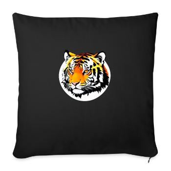 Comic Tiger Mignon Drôle Cool Dessin animé 19 - Housse de coussin décorative 45 x 45 cm - noir - Devant