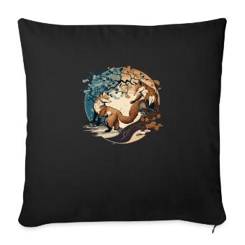 FOX 5 - Sofa pillowcase 17,3'' x 17,3'' (45 x 45 cm) - black - Front