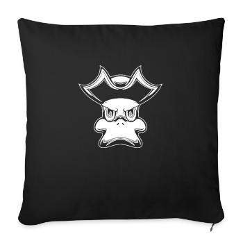 Duck pirate evil - Sofa pillowcase 17,3'' x 17,3'' (45 x 45 cm) - black - Front