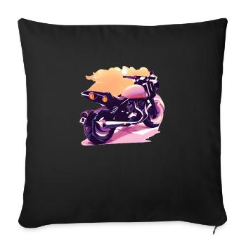 Motorcross Motorcycle Motorcycle Fan Motorcyclist - Sofa pillowcase 17,3'' x 17,3'' (45 x 45 cm) - black - Front