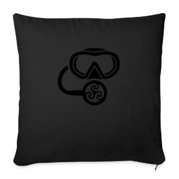 Plongée sous-marine tribale - Housse de coussin décorative 45 x 45 cm - noir - Devant