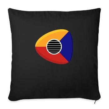 Gitarre Gitarrist plecktrum Geschenk Gitarrist - Sofakissenbezug 45 x 45 cm - Schwarz - Vorne