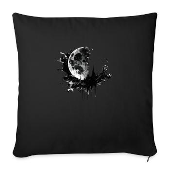 Moon Graffiti Black - Sofa pillowcase 17,3'' x 17,3'' (45 x 45 cm) - black - Front