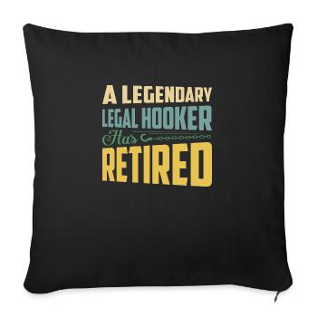 A Legendary Legal Has Retired Tow Trucker - Sofa pillowcase 17,3'' x 17,3'' (45 x 45 cm) - black - Front