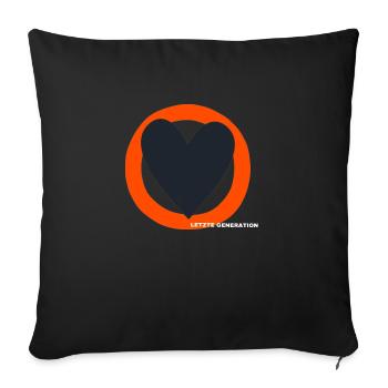 Last generation - Sofa pillowcase 17,3'' x 17,3'' (45 x 45 cm) - black - Front