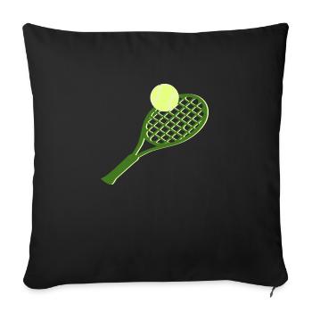 Tennis - Sofa pillowcase 17,3'' x 17,3'' (45 x 45 cm) - black - Front