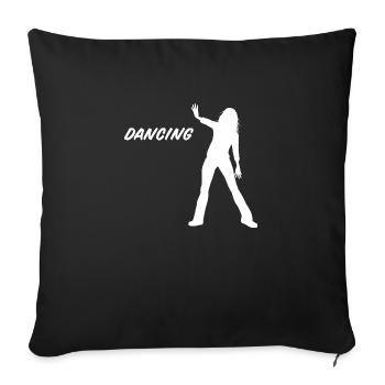 Dancing Dance Music - Sofa pillowcase 17,3'' x 17,3'' (45 x 45 cm) - black - Front