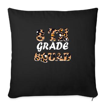 Cadeaux d’enseignant Leopard 8th Grade - Housse de coussin décorative 45 x 45 cm - noir - Devant