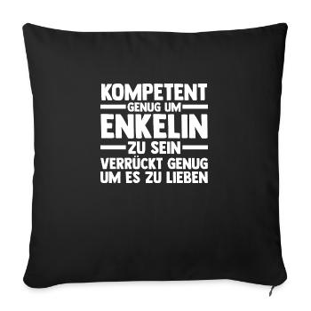 Enkelin - Sofakissenbezug 45 x 45 cm - Schwarz - Vorne