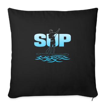 SUP Stand Up Paddle Board - Sofa pillowcase 17,3'' x 17,3'' (45 x 45 cm) - black - Front