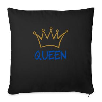 Queen 2 - Sofakissenbezug 45 x 45 cm - Schwarz - Vorne