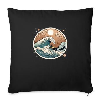 Styling the Wave - Sofa pillowcase 17,3'' x 17,3'' (45 x 45 cm) - black - Front