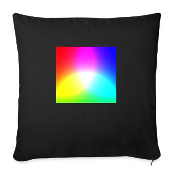 RGB Color Palette - Additive Color Mixing - Sofa pillowcase 17,3'' x 17,3'' (45 x 45 cm) - black - Front