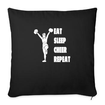 Pom-pom girl Pom-pom girl Pom-pom girl - Housse de coussin décorative 45 x 45 cm - noir - Devant