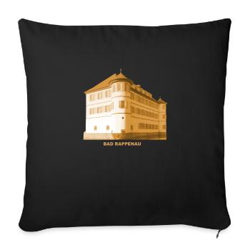 Bad Rappenau Water Castle Baden-Württemberg - Sofa pillowcase 17,3'' x 17,3'' (45 x 45 cm) - black - Front