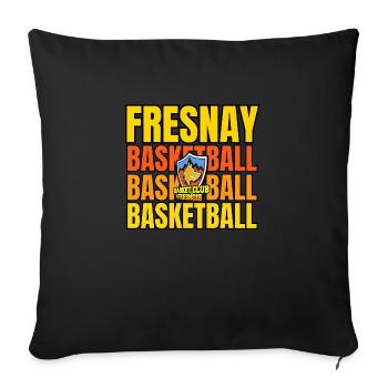 FRESNAY BASKETBALL coloré minimaliste - Housse de coussin décorative 45 x 45 cm - noir - Devant