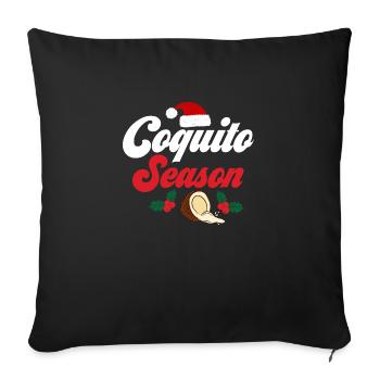 Coquito Season Rum Drink Coconut Puerto Rican - Sofa pillowcase 17,3'' x 17,3'' (45 x 45 cm) - black - Front