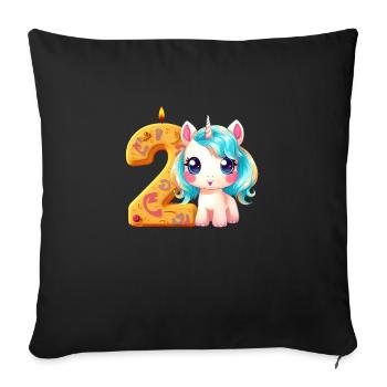 Birthday birthday party birthday gift born - Sofa pillowcase 17,3'' x 17,3'' (45 x 45 cm) - black - Front