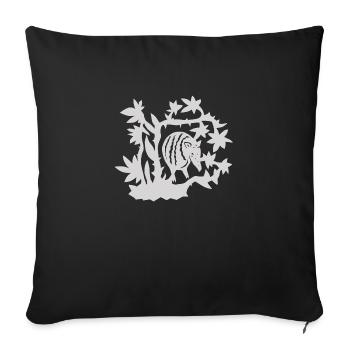 Grey Armadillo - Sofa pillowcase 17,3'' x 17,3'' (45 x 45 cm) - black - Front