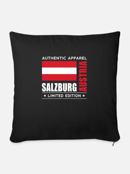 Austria - Sofakissenbezug 45 x 45 cm - Schwarz