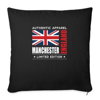Manchester - Housse de coussin décorative 45 x 45 cm - noir - Devant