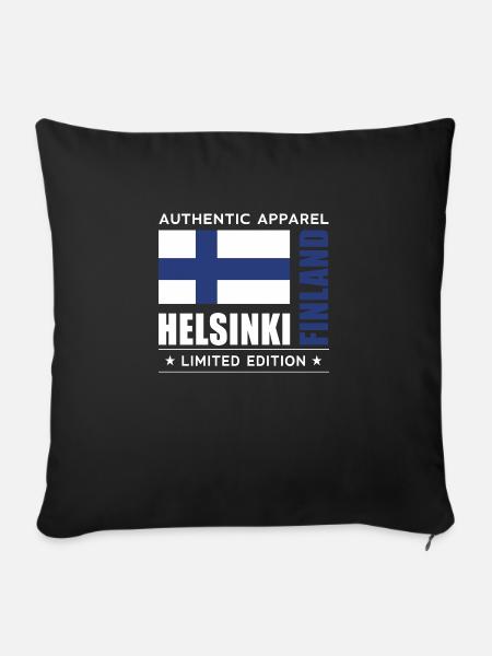 Helsinki - Sofakissenbezug 45 x 45 cm - Schwarz