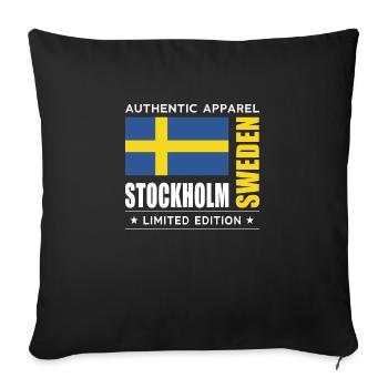 Stockholm - Sofa pillowcase 17,3'' x 17,3'' (45 x 45 cm) - black - Front