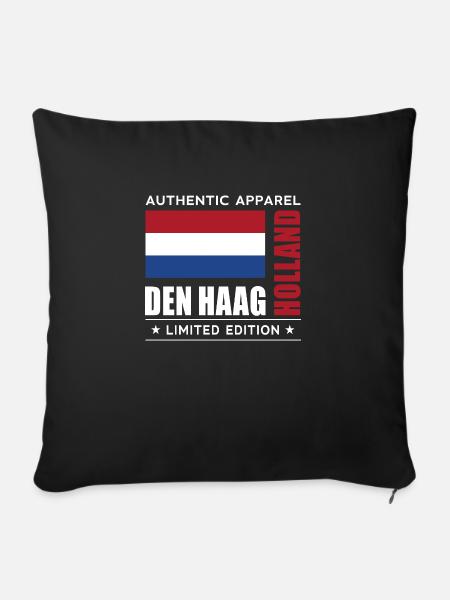 Den Haag - Sofakissenbezug 45 x 45 cm - Schwarz