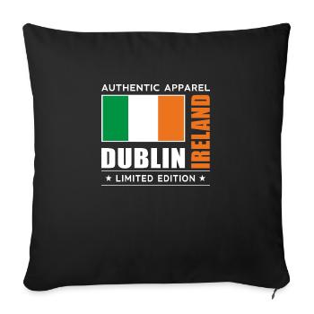 Dublin - Sofakissenbezug 45 x 45 cm - Schwarz - Vorne