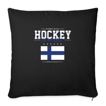 Hockey is my Life - Sofa pillowcase 17,3'' x 17,3'' (45 x 45 cm) - black - Front