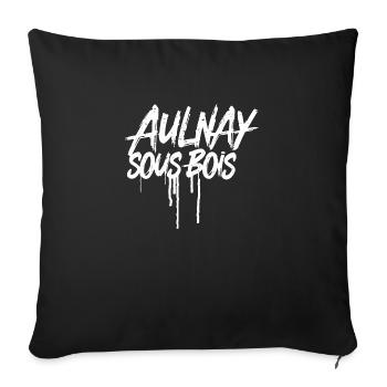 Aulnay-sous-bois - Housse de coussin décorative 45 x 45 cm - noir - Devant