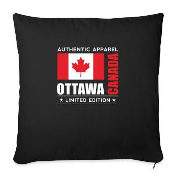 Ottawa - Housse de coussin décorative 45 x 45 cm - noir - Devant