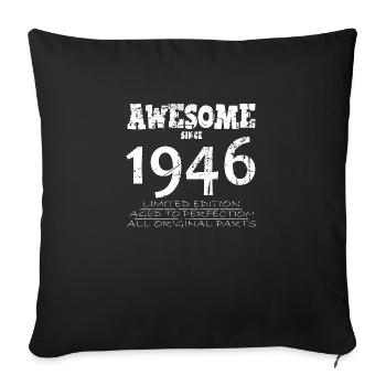 1946 - Legendary 78th Anniversary - Sofa pillowcase 17,3'' x 17,3'' (45 x 45 cm) - black - Front