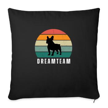 Dreamteam - Sofakissenbezug 45 x 45 cm - Schwarz - Vorne